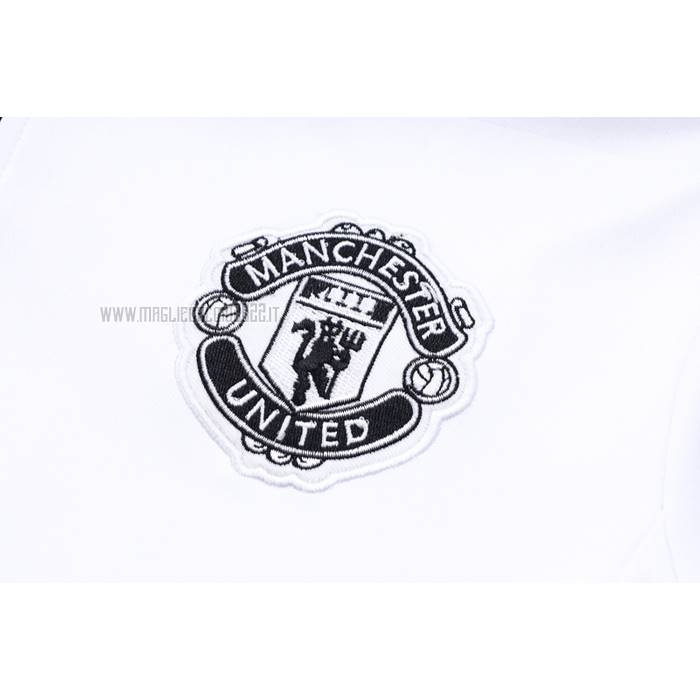 Tuta da Track de Felpa del Manchester United Bambino 2023-2024 Blanco